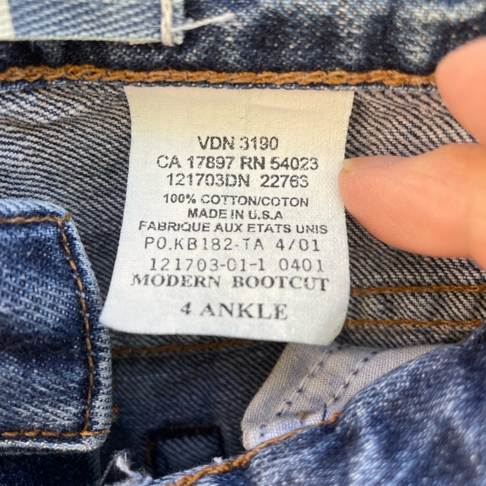 GAP Vintage Modern Bootcut Denim Jeans No Distress No Stretch Size 4 Ankle - Picture 6 of 6